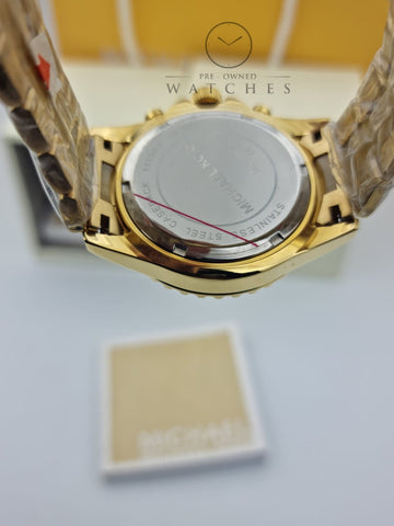 MICHAEL KORS Everest Light Champagne Dial Gold-tone and Horn Acetate Ladies Watch MK5874